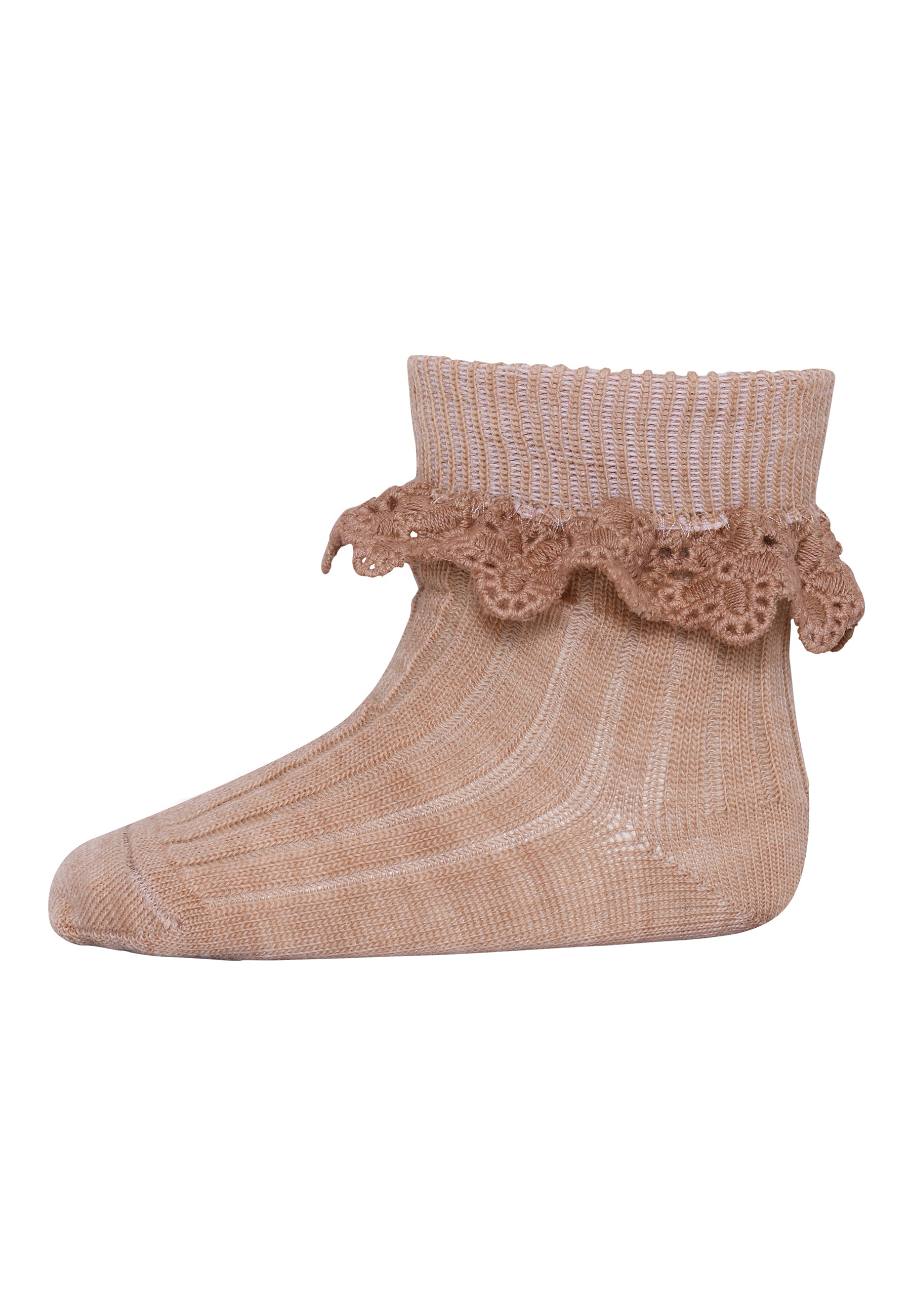 Lea Lace wool sokkar - Caramel