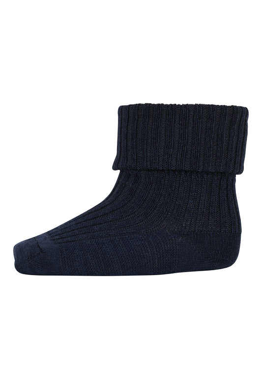 Hilde baby wool sokkar - Denim Melange