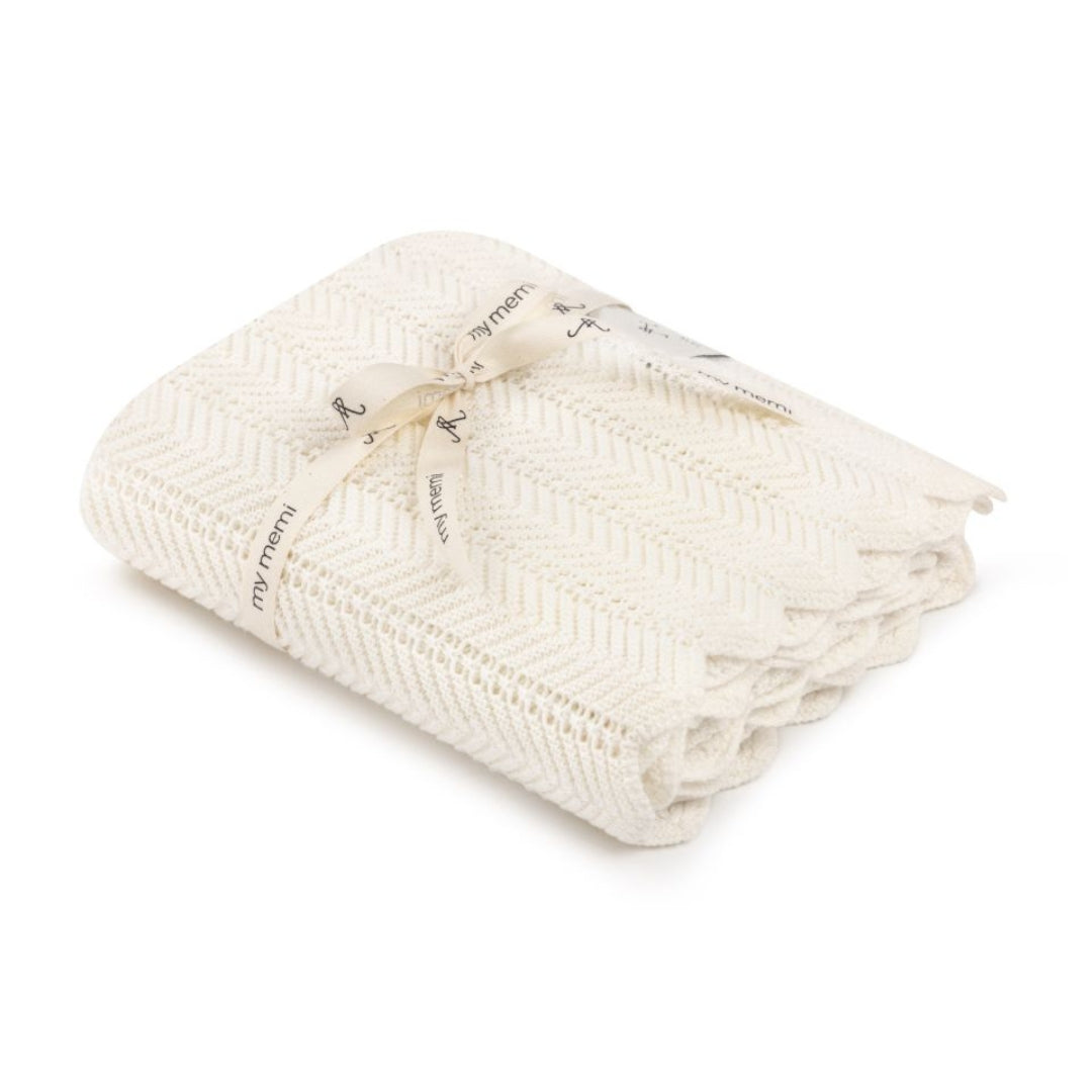 Feather Bamboo teppi - Cream