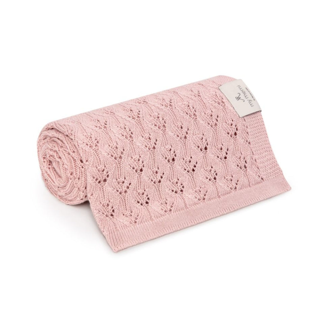 Openwork Bamboo teppi - Pink