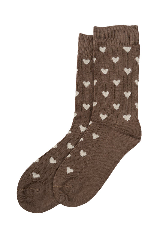 Bamboo Heart sokkar - Chocolade Brown