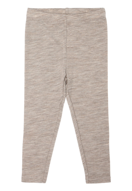 Ullarleggings - Light Brown Melange