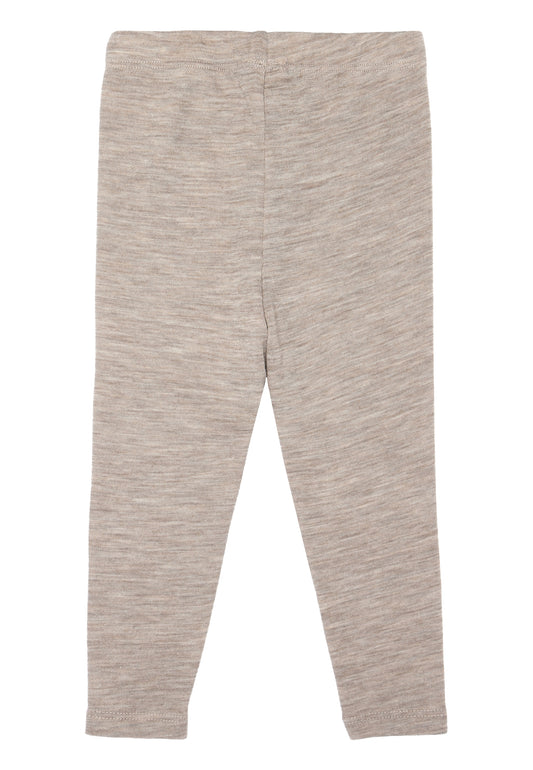 Ullarleggings - Light Brown Melange