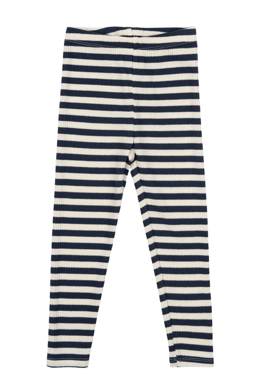 Leggings, Rib - Mood Indigo Striped