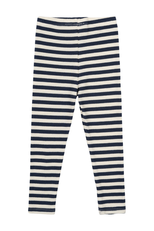 Leggings, Rib - Mood Indigo Striped