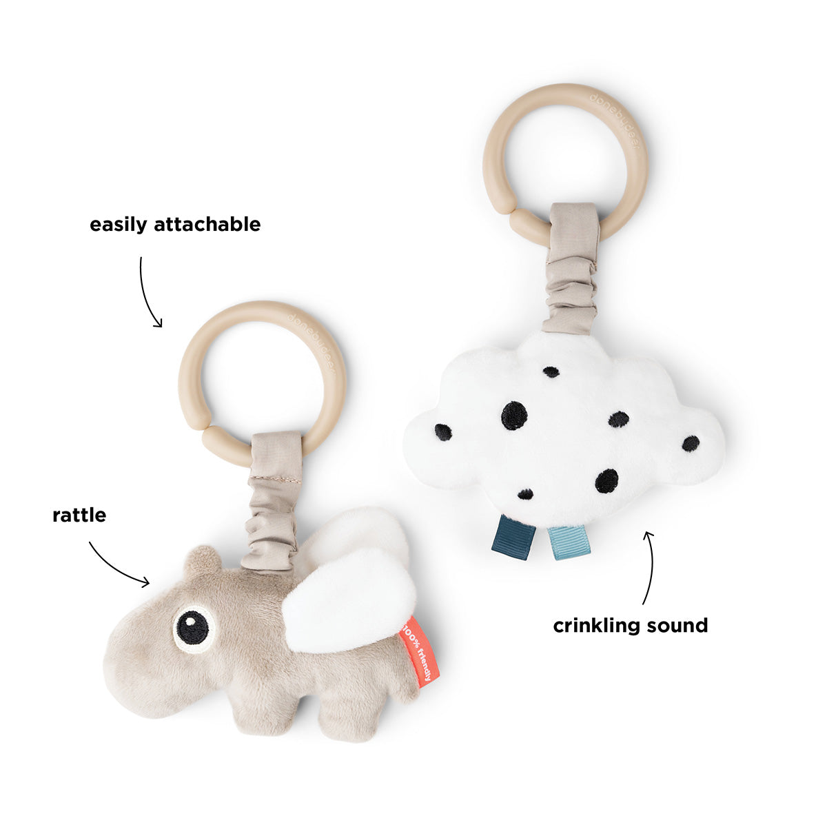 Hringlur, Activity Toy - Happy Cloud