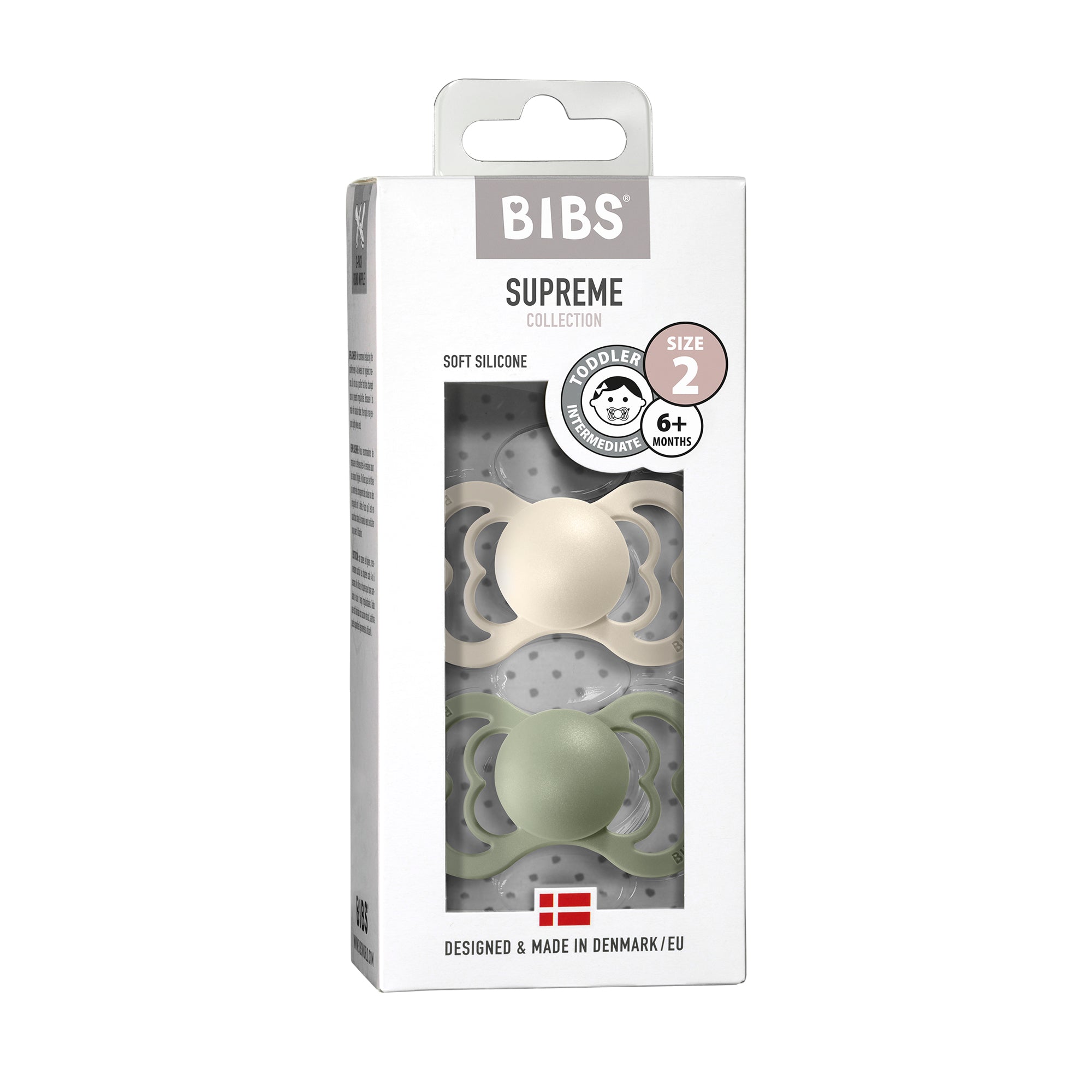 BIBS SUPREME 2pk - Ivory/Sage